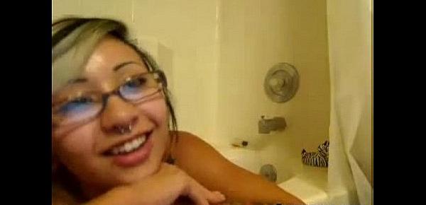  Tattooed Slut In The Bath Tub